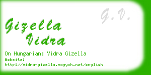 gizella vidra business card